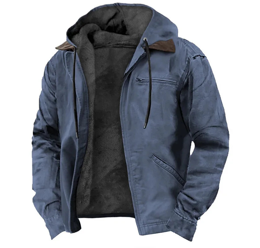 Jaqueta Masculina Para Inverno Fleece com Capuz - (Promoção de Inverno 2025)