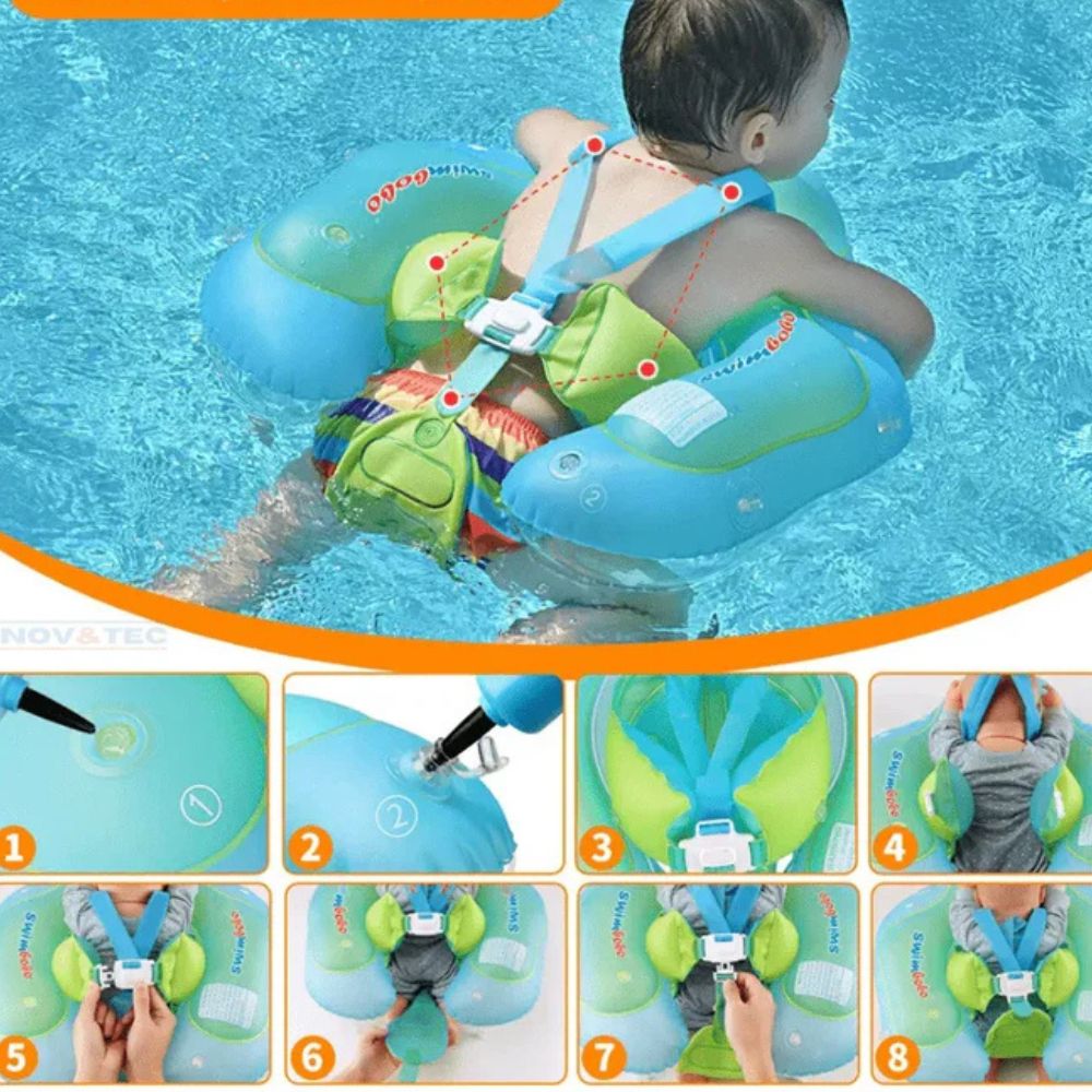 Boia Infantil Inflável com Proteção Solar Removível - BabySun