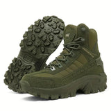 Kit Bota Tática Militar Tarkos Masculina em Couro Legítimo e Nylon + BRINDES: Cinto, Carteira e Relógio Tático