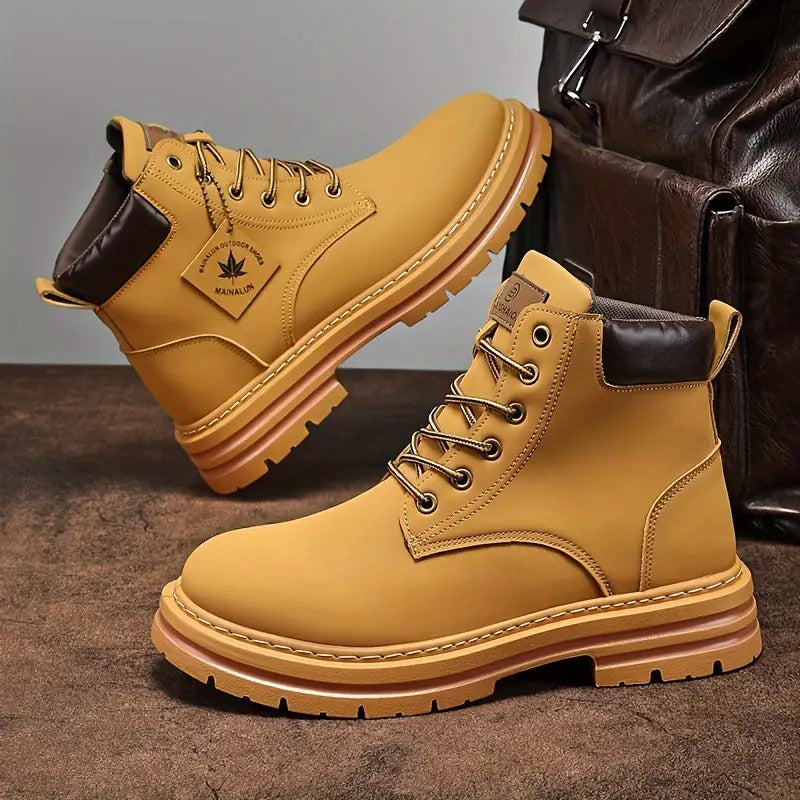 Kit Bota Masculina em 100% Couro Legítimo Veneza Impermeável + BRINDES: Relógio, Cinto e Carteira