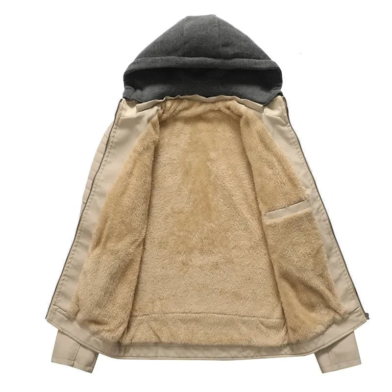Jaqueta Masculina Fashion com Detalhes em Zíper e Capuz - (Promoção de Inverno 2025)